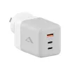 ALOGIC mobiilseadme laadija WCM3X100G — Sisetingimustes kasutatav vahelduvvoolulaadija nutitelefonile ja tahvelarvutile, 2x USB-C, 100–240 V, valge