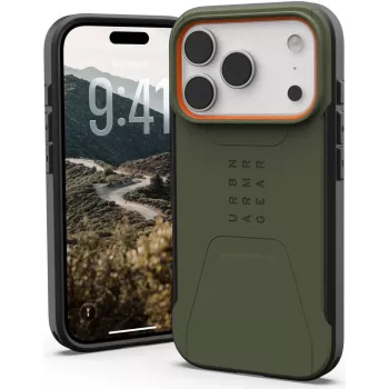 UAG Urban Armor Gear Civilian MagSafe ümbris | Apple iPhone 17 Pro | oliiv/popi oranž | 114545117297 (114545117297)
