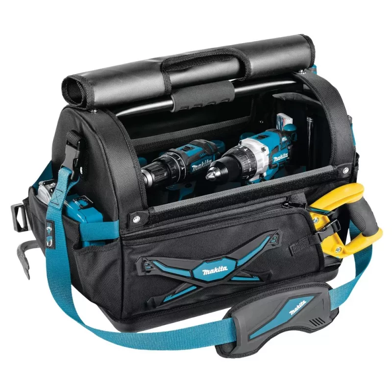 Makita tööriistakast E-05446 Must, Sinine Plastik, Polüester, Teras