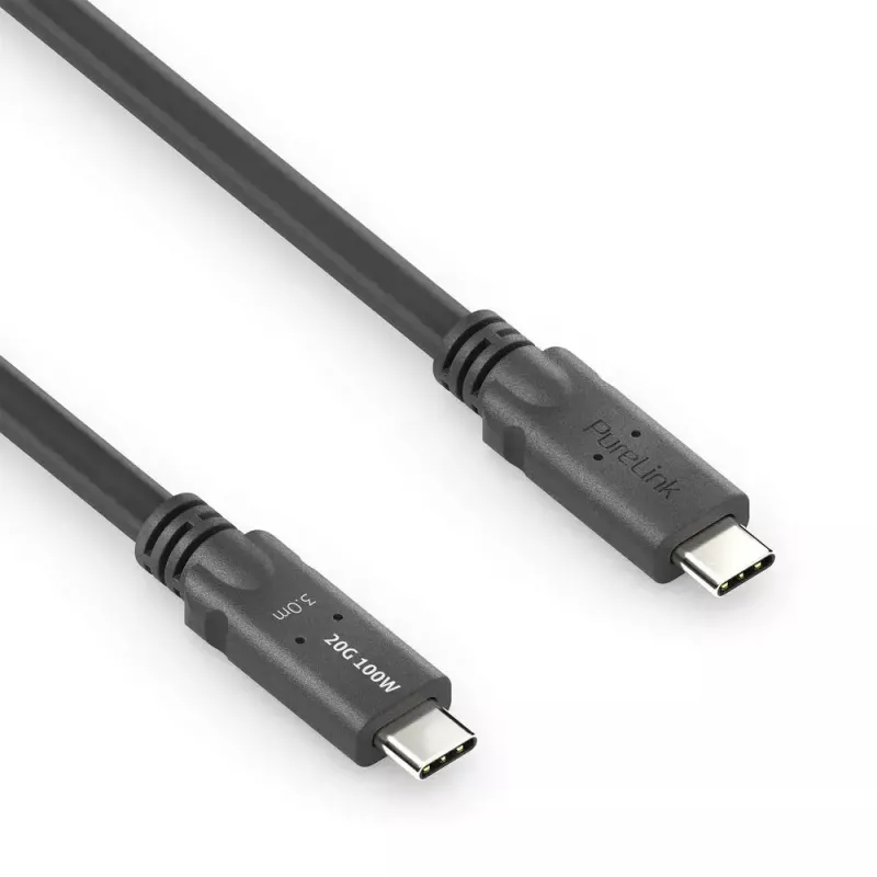 USB4 Gen 2x2 kaabel PureLink PI6600-030 USB‑C – USB‑C 3 m, 20 Gbit/s, magnetiliselt varjestatud, must