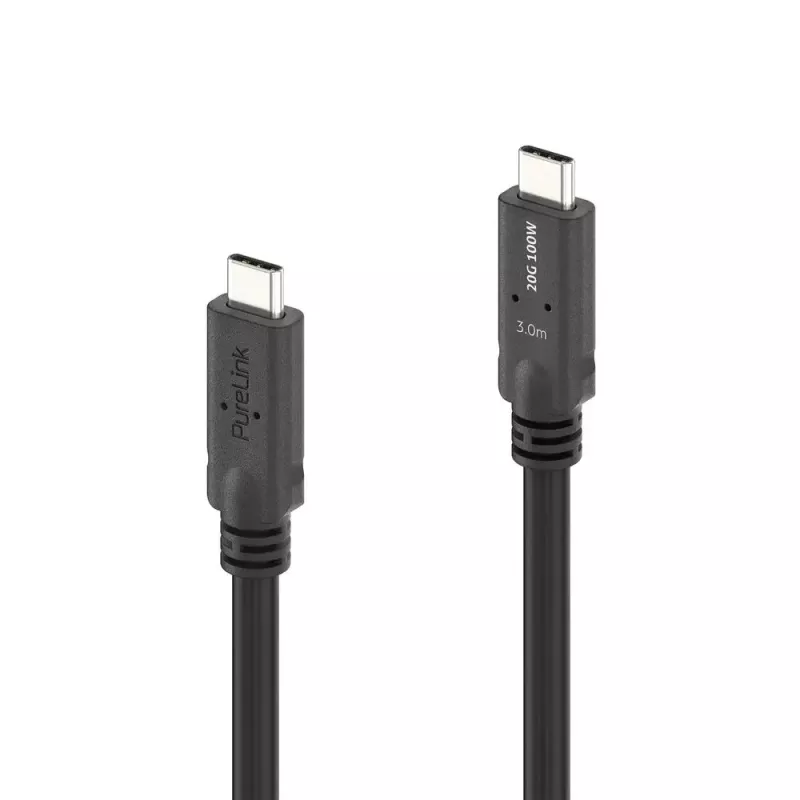 USB4 Gen 2x2 kaabel PureLink PI6600-030 USB‑C – USB‑C 3 m, 20 Gbit/s, magnetiliselt varjestatud, must