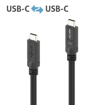 USB4 Gen 2x2 kaabel PureLink PI6600-030 USB‑C – USB‑C 3 m, 20 Gbit/s, magnetiliselt varjestatud, must