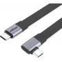ROLINE USB4-2.0 kaabel (80 Gbit/s), lame ST/ST, sirge-90° nurgaga, 0,13m (11.02.9099)