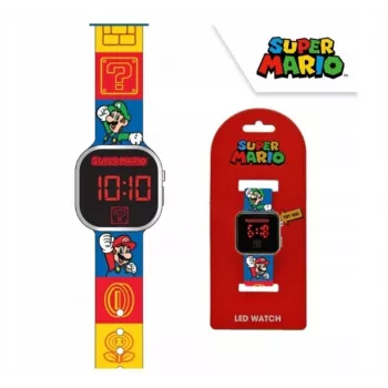 Laste digitaalne LED-kell Euroswan Super Mario GSM4236 kalendriga