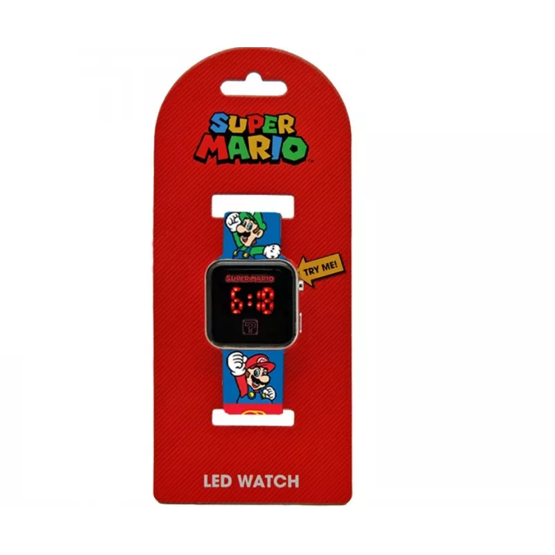 Laste digitaalne LED-kell Euroswan Super Mario GSM4236 kalendriga