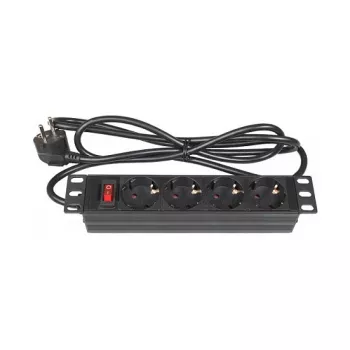 Good Connections GC-N0103 - Standard - 1U - Aluminium - Schwarz - 4 AC-Ausgänge - 1,8 m