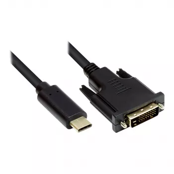 Alcasa GC-M0110 videokaabel-adapter 2 m USB USB-C DVI-D Must (GC-M0110)