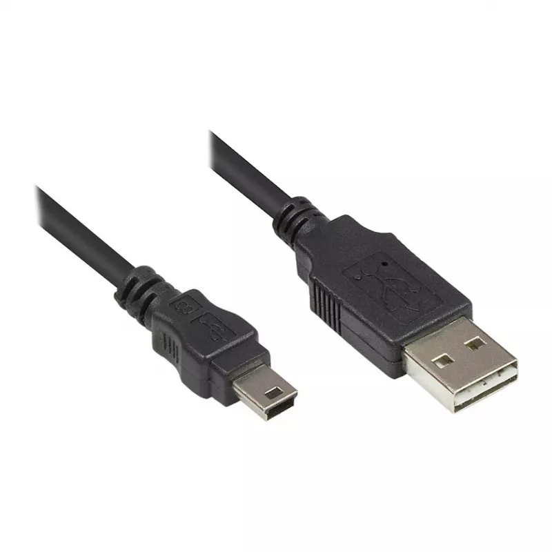Good Connections ühenduskaabel USB 2.0 EASY Plug A to Mini-B pistik - must - 0,5 m