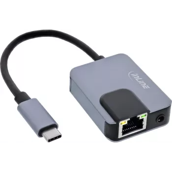 Võrguadapter InLine 33382I — Gigabit Ethernet, USB-C 3-ühes (Ethernet, heli, PD)