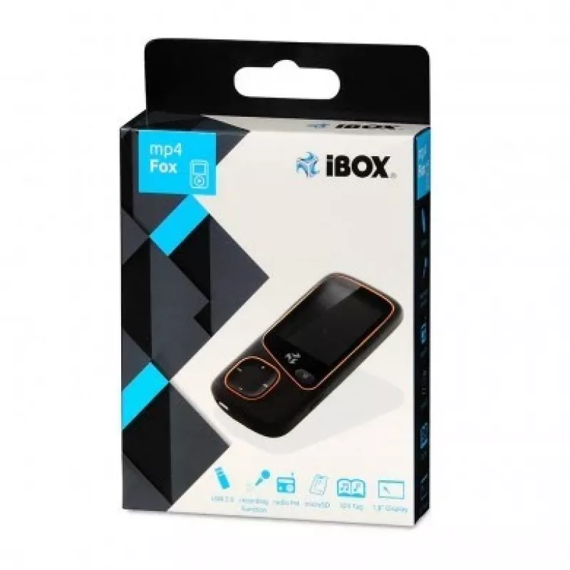 Kaasaskantav MP4-mängija IBOX IMP34V1816BK — 4 GB, LCD-ekraan, FM-raadio, MicroSD tugi, must