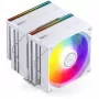 CPU jahuti Jonsbo CB80 kahe torniga ja 2×120 mm PWM ARGB ventilaatoriga — valge