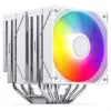 CPU jahuti Jonsbo CB80 kahe torniga ja 2×120 mm PWM ARGB ventilaatoriga — valge