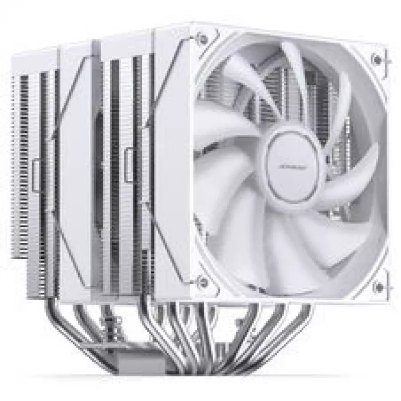 CPU jahuti Jonsbo CB80 kahe torniga ja 2×120 mm PWM ARGB ventilaatoriga — valge
