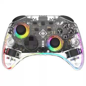 Mängupult Deltaco Gaming GAM-198-T läbipaistev Bluetooth/USB USB-C Nintendo Switchile, Switch 2-le, Switch OLED-ile, Androidile, PC-le