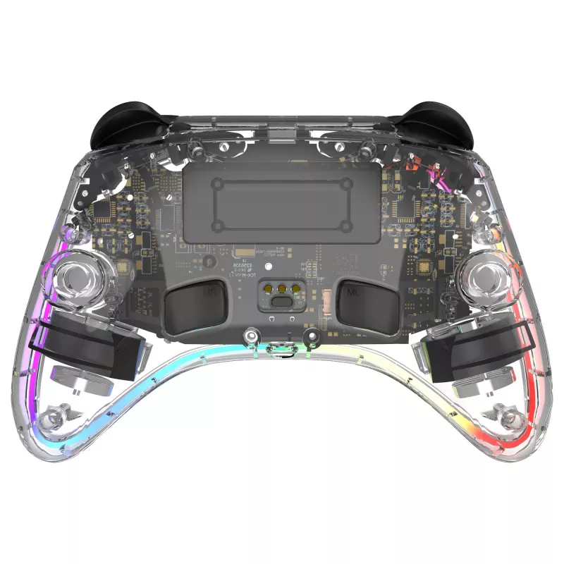Mängupult Deltaco Gaming GAM-198-T läbipaistev Bluetooth/USB USB-C Nintendo Switchile, Switch 2-le, Switch OLED-ile, Androidile, PC-le