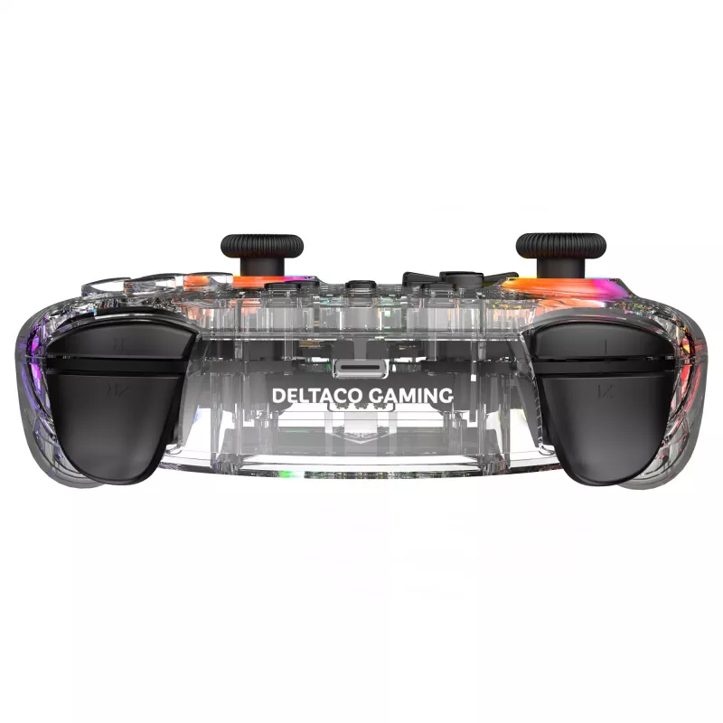 Mängupult Deltaco Gaming GAM-198-T läbipaistev Bluetooth/USB USB-C Nintendo Switchile, Switch 2-le, Switch OLED-ile, Androidile, PC-le