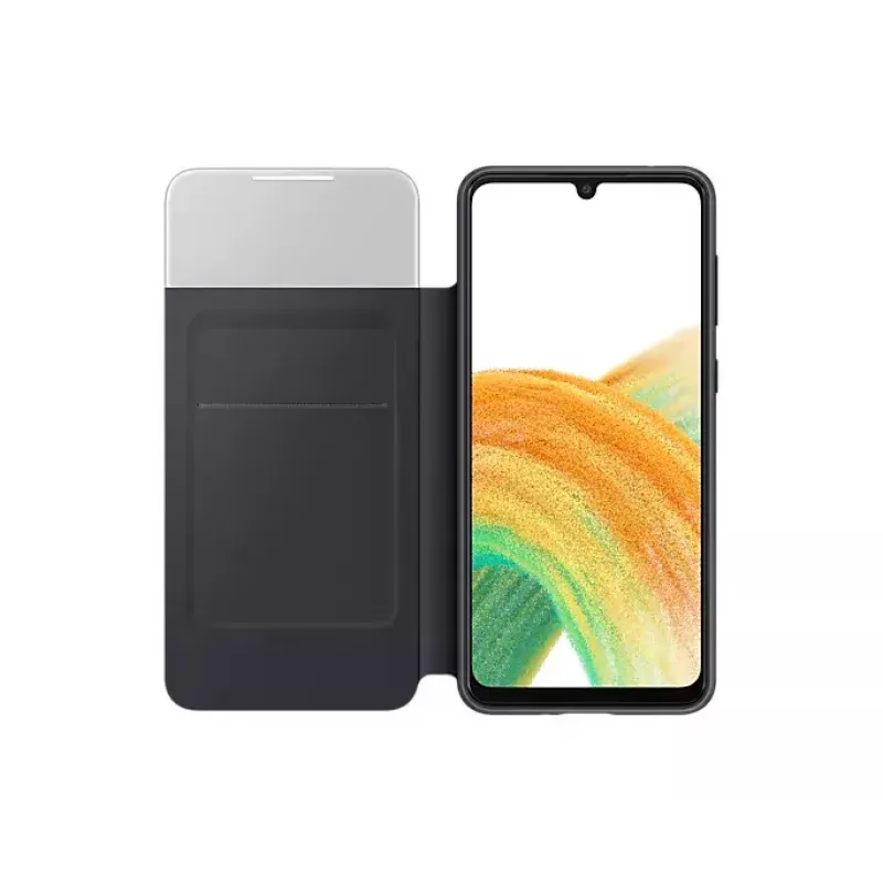 Kaitsva rahakotiga ümbris Samsung EF-EA336PBEGEW Galaxy A33 5G jaoks, ühildub kuni 6,4-tolliste ekraanidega, must, 1 kaarditasku