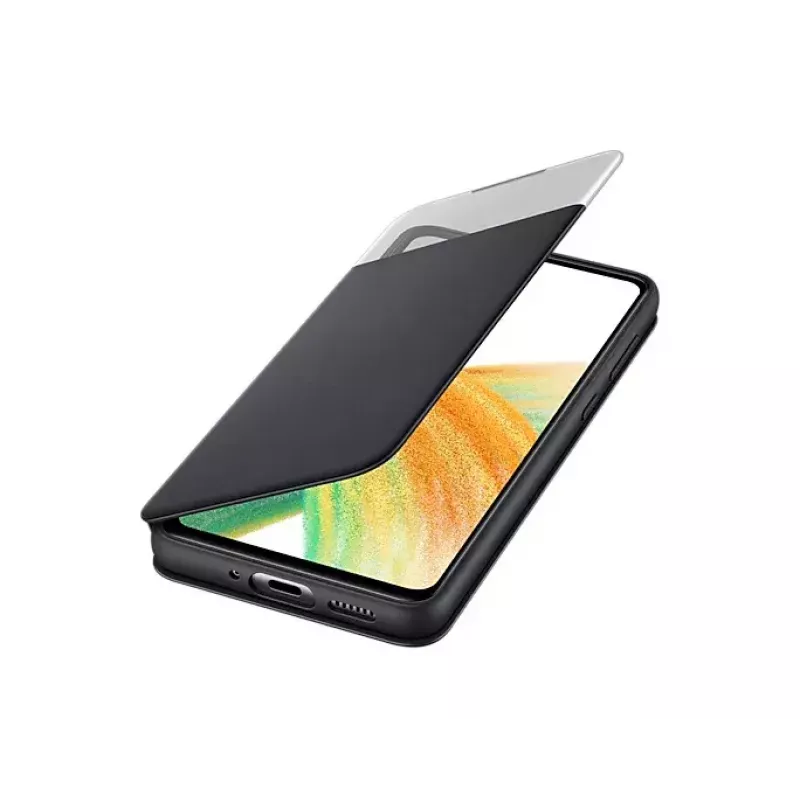 Kaitsva rahakotiga ümbris Samsung EF-EA336PBEGEW Galaxy A33 5G jaoks, ühildub kuni 6,4-tolliste ekraanidega, must, 1 kaarditasku