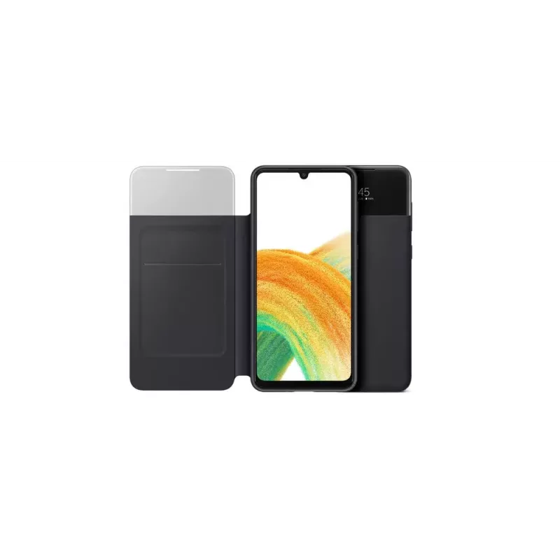 Kaitsva rahakotiga ümbris Samsung EF-EA336PBEGEW Galaxy A33 5G jaoks, ühildub kuni 6,4-tolliste ekraanidega, must, 1 kaarditasku