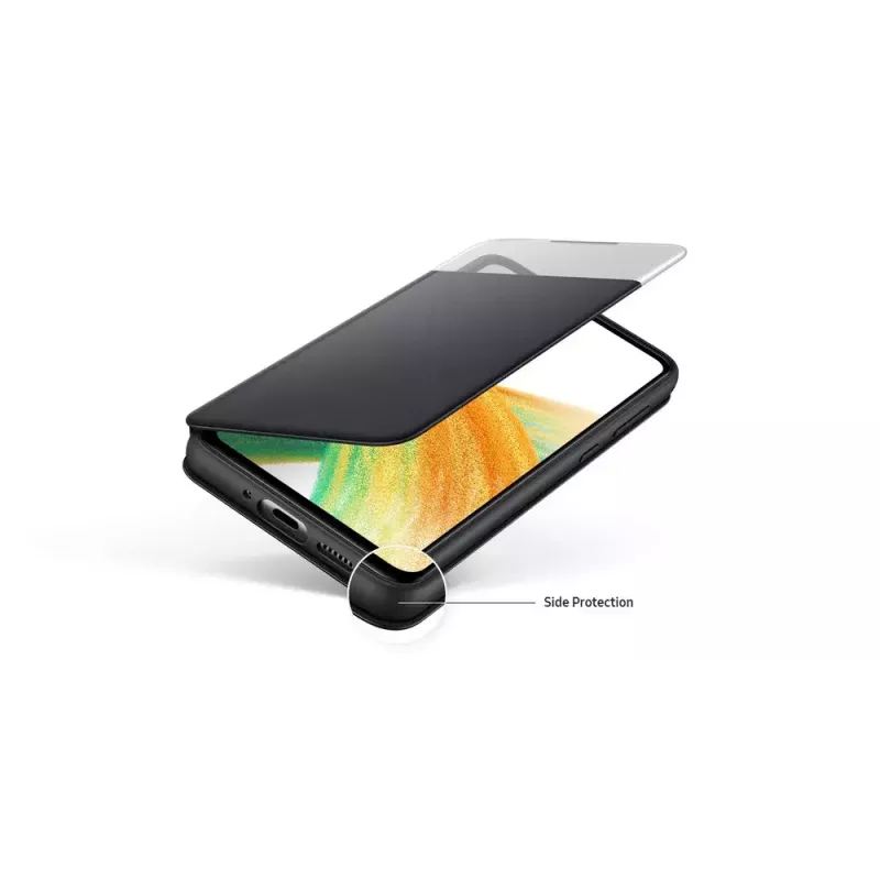 Kaitsva rahakotiga ümbris Samsung EF-EA336PBEGEW Galaxy A33 5G jaoks, ühildub kuni 6,4-tolliste ekraanidega, must, 1 kaarditasku