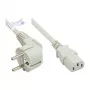 Netzkabel Schutzkontakt-Stecker Typ E+F (CEE 7/7, gewinkelt) an C13 (gerade), grau, 0,75 mm², 1,8 m, Good Connections® (P0130-GR018)
