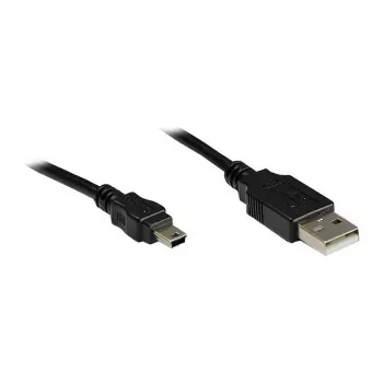 GoodConnections USB 2.0 A > Mini-B 5-pin (ST-ST) 1m adapterkaabel must