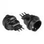 toiteadapter Itaalia võrgupistik tüüp L (CEI 23-16, sirge) maandatud pistikupesale tüüp F (CEE 7/3, sirge), must, Good Connections® (PA-6502S)