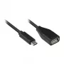 Alcasa 2511-OTG2. Kabellänge: 0,1 m, Anschluss 1: USB C, Anschluss 2: USB A, USB-Version: USB 2.0, Maximale Datenübertragungsrate: 480 Mbit/s, Beschic