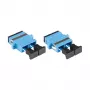 LWL Duplex Kupplung, SC (UPC) an SC (UPC), OS2, Singlemode, Kunststoffgehäuse mit Flansch, Keramikhülse, blau, Good Connections® (LW-K206)