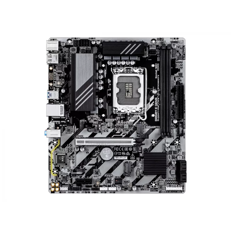 Emaplaat GIGABYTE B860M E GEN5 LGA1851 Intel Core Ultra jaoks, DDR5 kuni 8800 MHz (O.C.), 2x PCIe 4.0 M.2, 1 GbE