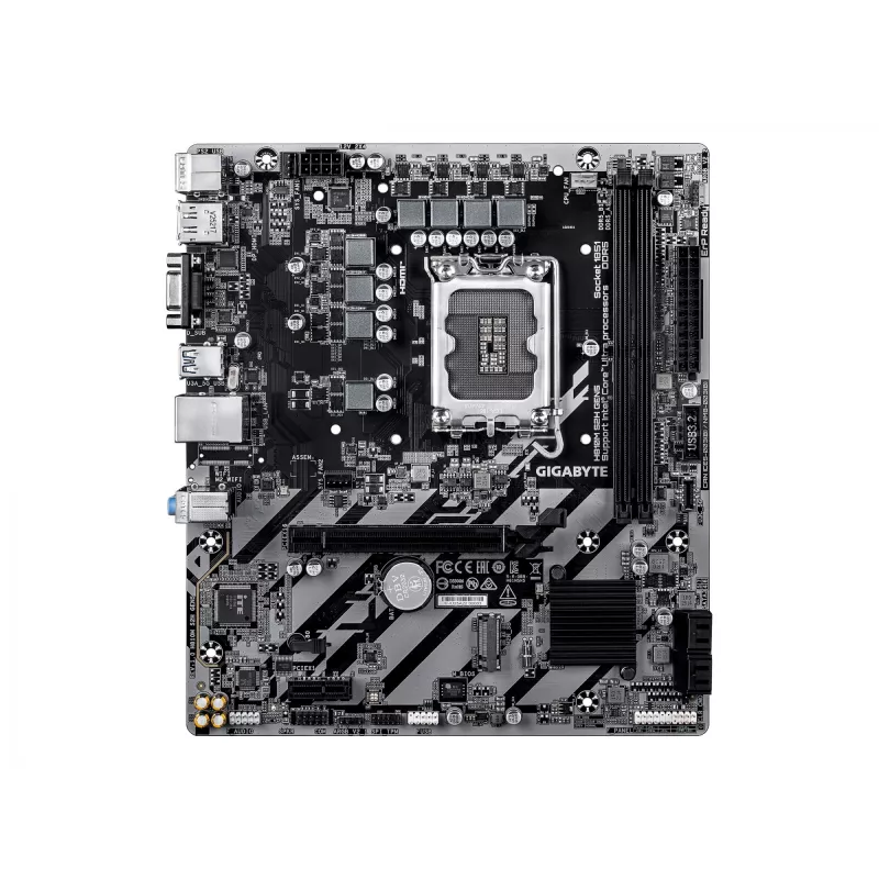 GIGABYTE H810M S2H GEN5 Micro ATX emaplaat — LGA 1851, Intel H810, 2×DIMM DDR5 kuni 6400 MHz, 1×PCIe 4.0 M.2, 1GbE
