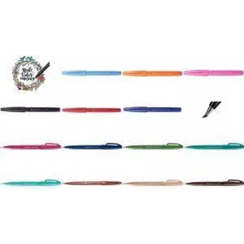 Viltpliiats PENTEL Brush Sign peen ots — roheline, üksik pliiats