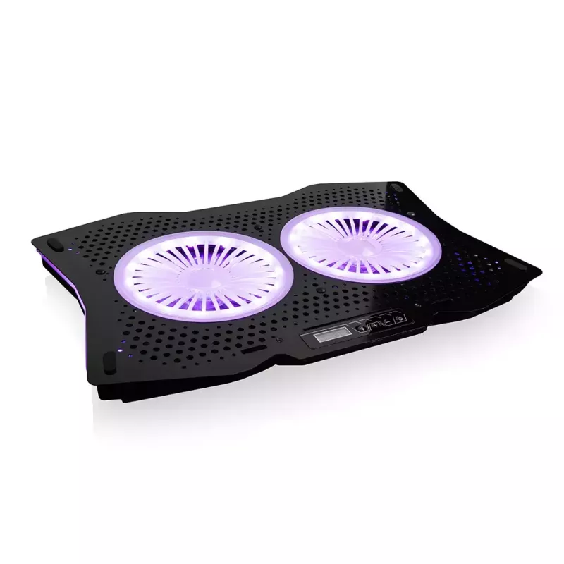 Jahutusalus Modecom MC-CF18 RGB 45.7 cm 2 ventilaatorit Must