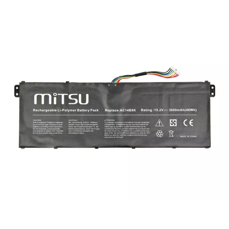 Aku MITSU BC/AC-E3 Acer sülearvutitele 2200 mAh 33 Wh 15,2 V
