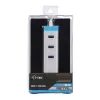 USB 3.0 jaotur Gigabit Ethernetiga ITEC U3GLAN3HUB — 3-pordiline metalljaotur, VIA VL812 + Realtek RTL8153, hõbedane