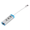 USB 3.0 jaotur Gigabit Ethernetiga ITEC U3GLAN3HUB — 3-pordiline metalljaotur, VIA VL812 + Realtek RTL8153, hõbedane