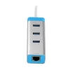 USB 3.0 jaotur Gigabit Ethernetiga ITEC U3GLAN3HUB — 3-pordiline metalljaotur, VIA VL812 + Realtek RTL8153, hõbedane