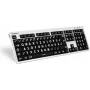 Klaviatuur LogicKeyboard LKB-LPRNTWB-CWMU-DE täissuuruses juhtmega USB mehaaniline QWERTZ saksa, must/hõbedane/valge