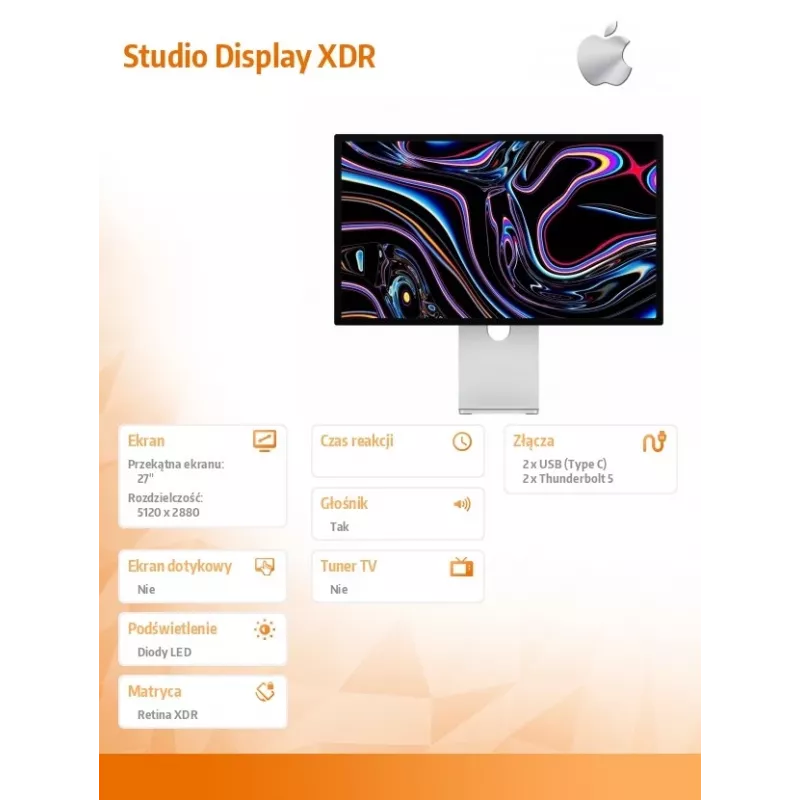 Apple Studio Display XDR Nano-tekstuuriga klaasi ja kalde- ja kõrgusreguleeritava alusega monitor