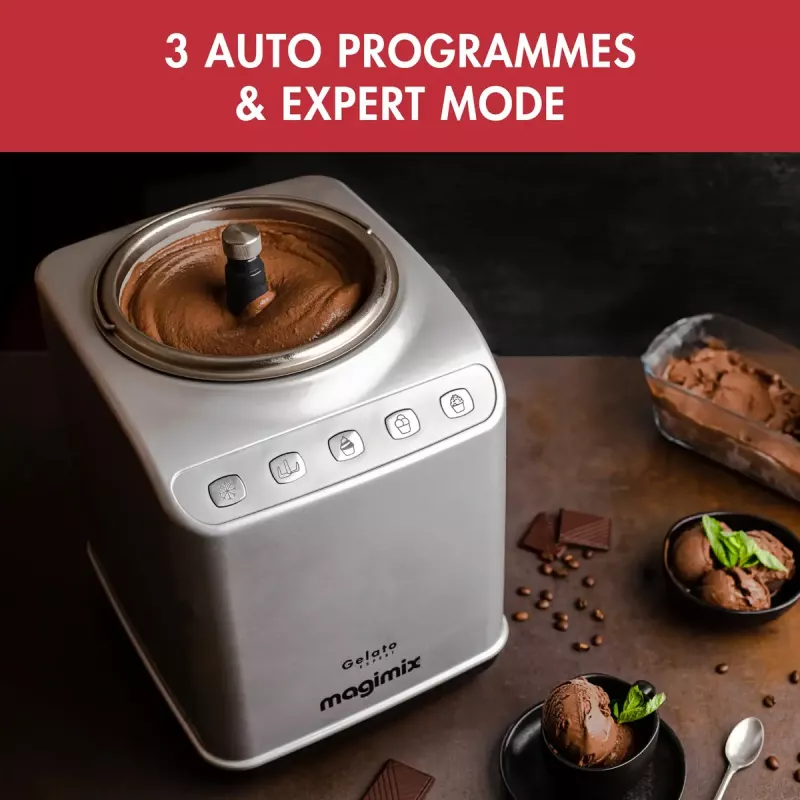 Magimix Gelato Expert kompressor-jäätisemasin, 2 L, 180 W, roostevaba teras