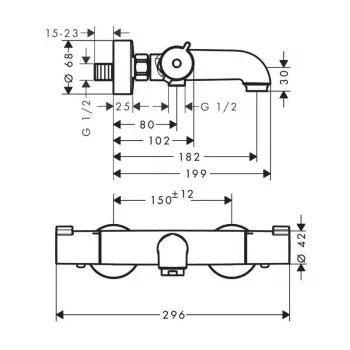 HANSGROHE Ecostat Vannitermostaat 1001 CL