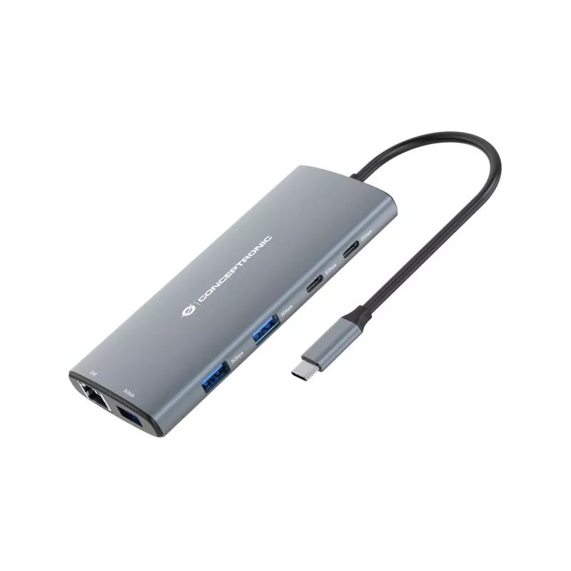 CONCEPTRONIC 10-1 Dokk USB-C->HDMI/2xUSB-C/3xUSB-A/+ 20cm h