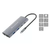 CONCEPTRONIC 10-1 Dokk USB-C->HDMI/2xUSB-C/3xUSB-A/+ 20cm h