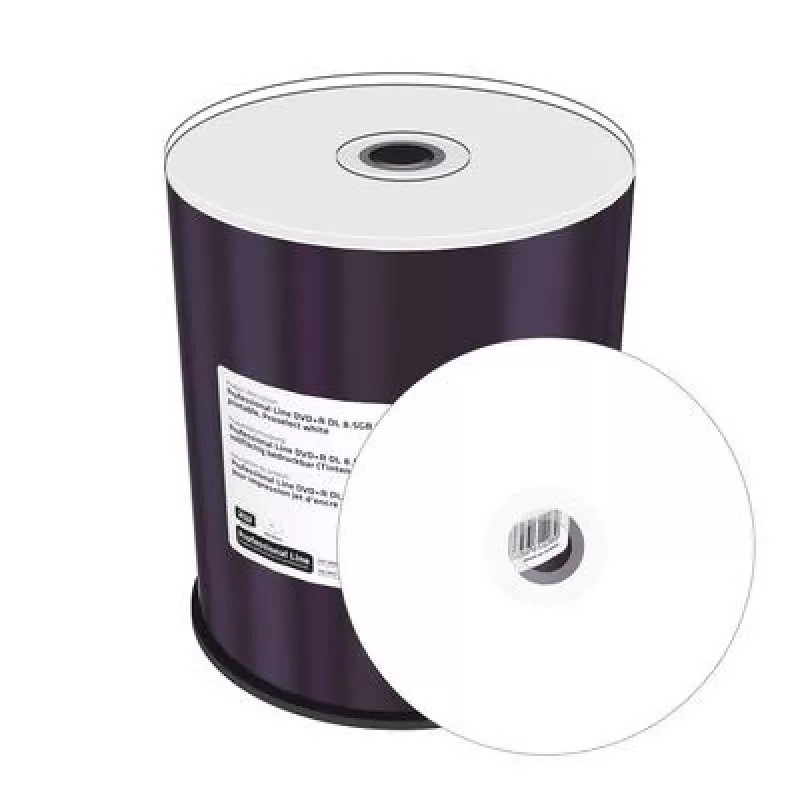 MediaRange DVD+R 8,5GB 100tk 8x valge täispealeprinditav kettaümbris