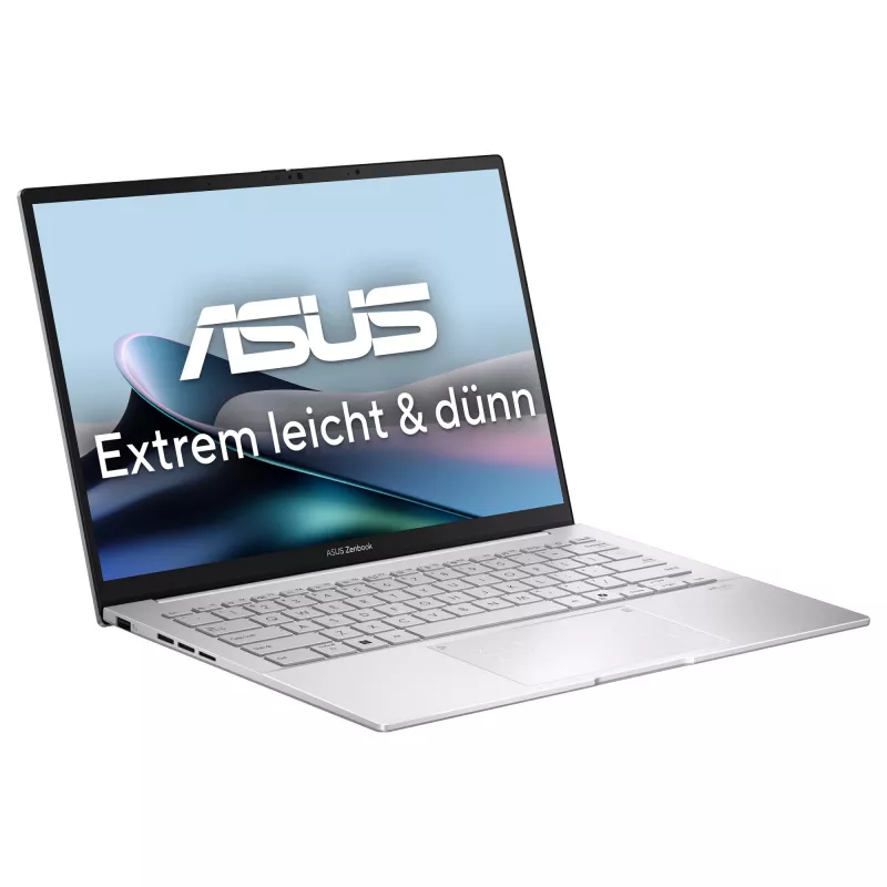 ASUS Zenbook 14 OLED UX3405CA-ST775X sülearvuti, Intel Core Ultra 9 285H, 32 GB muutmälu, 1 TB SSD, 14-tolline WQXGA+, Windows 11 Pro, hõbedane
