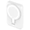Akupank SAVIO BA-13 10000 mAh, 20 W väljundi ja juhtmeta laadimisega, valge