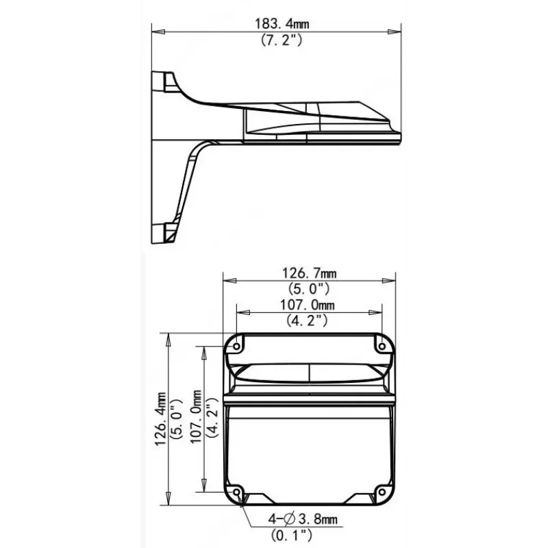 Uniview TR-WM03-D-IN-Must seinakinnitusklamber kuppelkaameratele