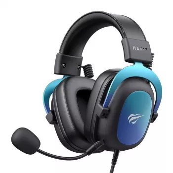 HAVIT H2002U PRO Bluetooth-mängukõrvaklapid mikrofoniga, must/sinine