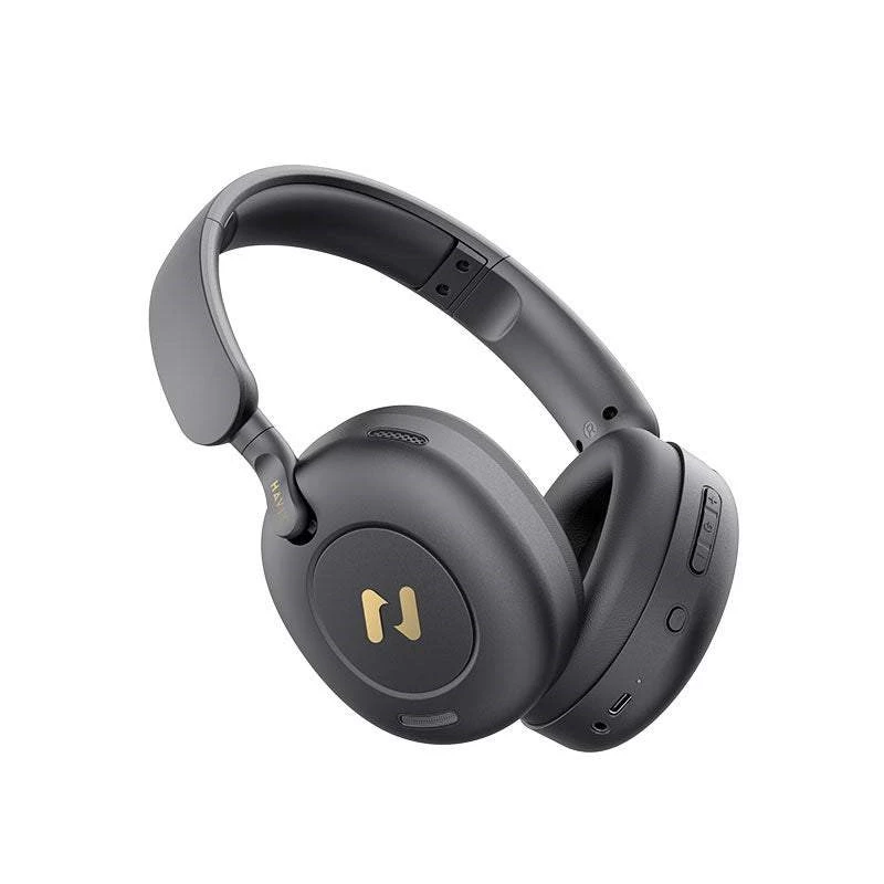 Kõrvapealsed Bluetooth-kõrvaklapid HAVIT H655BT PRO — juhtmeta heli, sisseehitatud mikrofon, must