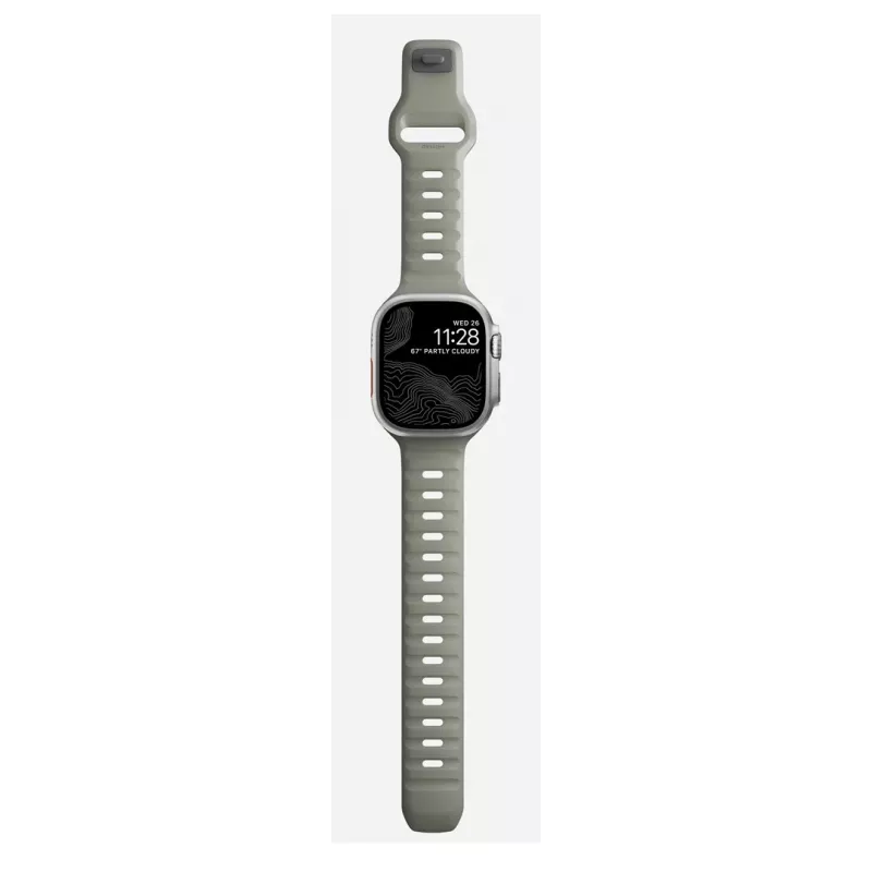 Band Nomad Sport Band hall Rubber nutikella jaoks, laius 21,5 mm, randme ümbermõõt 160–195 mm